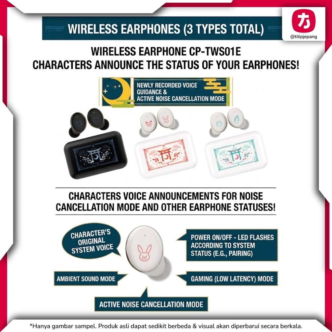  TWS Onkyo Super Princess Kaguya Tsukimi Yachiyo Model CP-TWS01E Wireless Earphones 