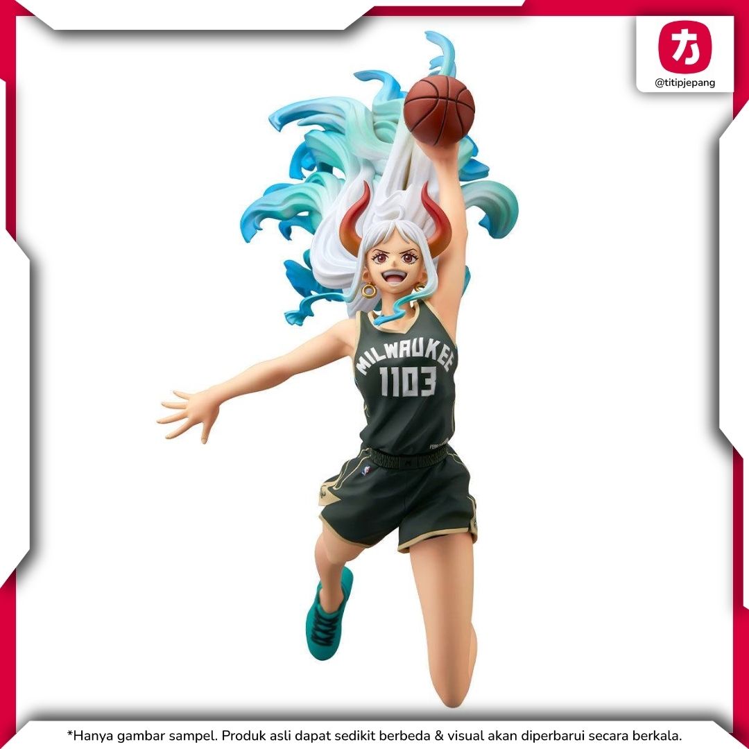  Figure One Piece x NBA Master Stars Piece The Yamato Milwaukee Bucks 17cm 