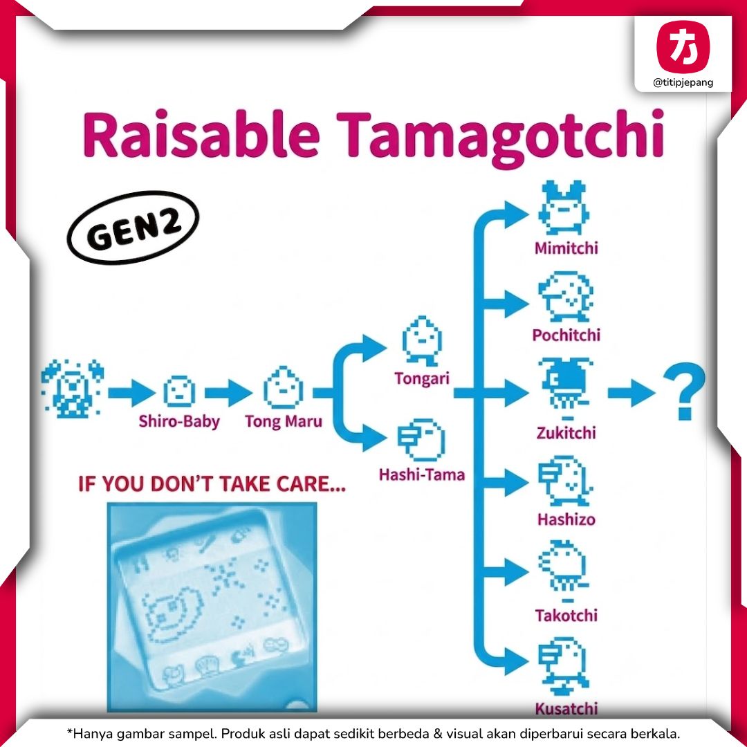 Original Tamagotchi Bright Garden - Mainan Virtual Pet Bandai Desain Garden