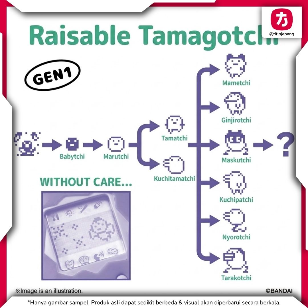 Tamagotchi Sparkle Boba Mainan Virtual Pet Bandai Warna Ceria