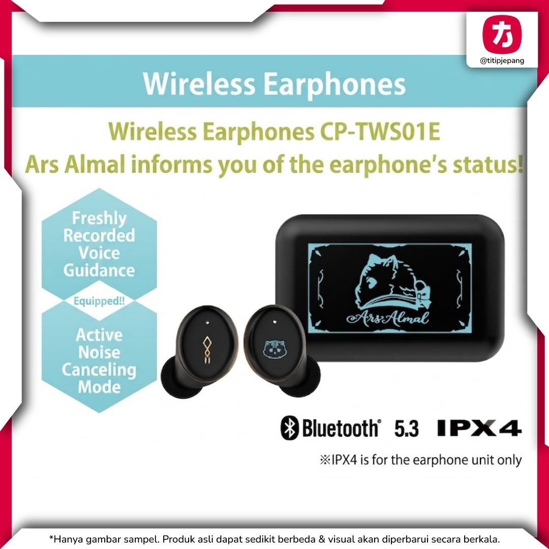 TWS X Ars Almal model CP-TWS01E Kolaborasi Wireless Earbuds Bluetooth 5.3