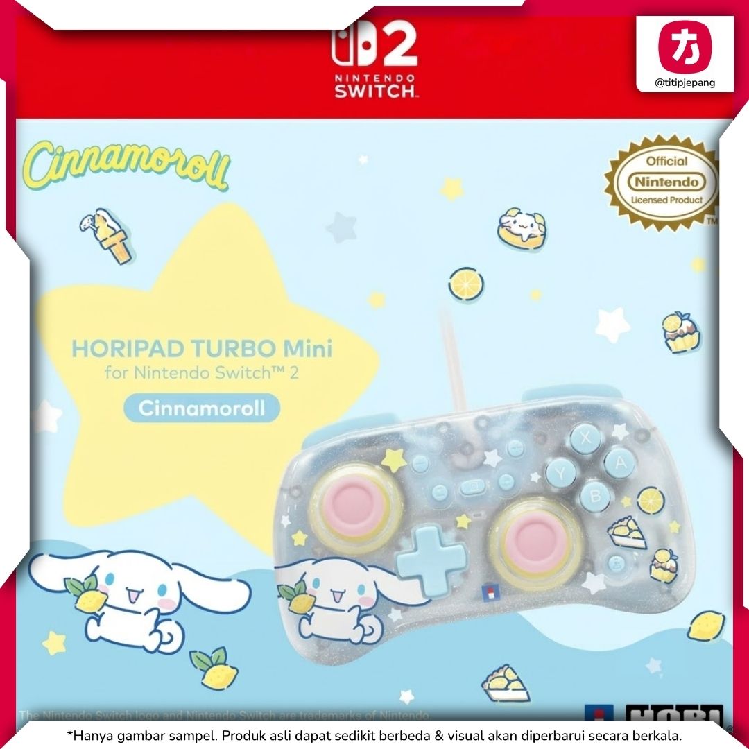 Hori Pad TURBO Nintendo Switch 2 Cinnamoroll Controller Mini Resmi HORI
