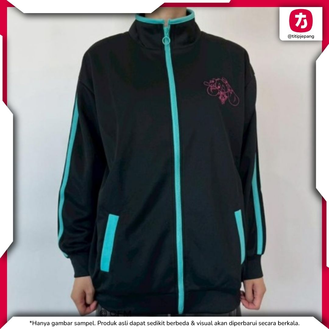 Hatsune Miku Blouson Black Mint Green Kolaborasi Stylish M/L