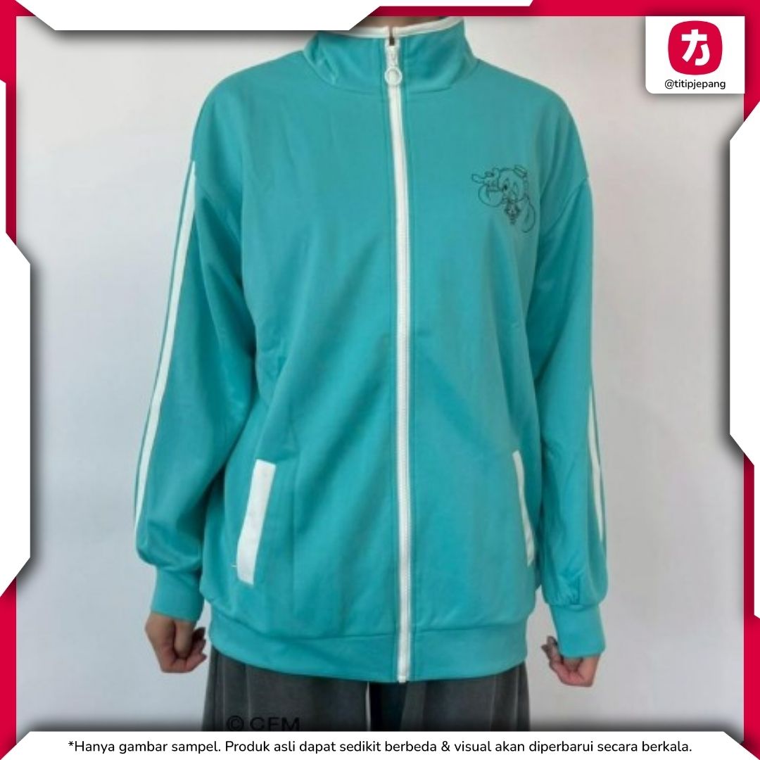 Hatsune Miku Blouson Black Mint Green Kolaborasi Stylish M/L